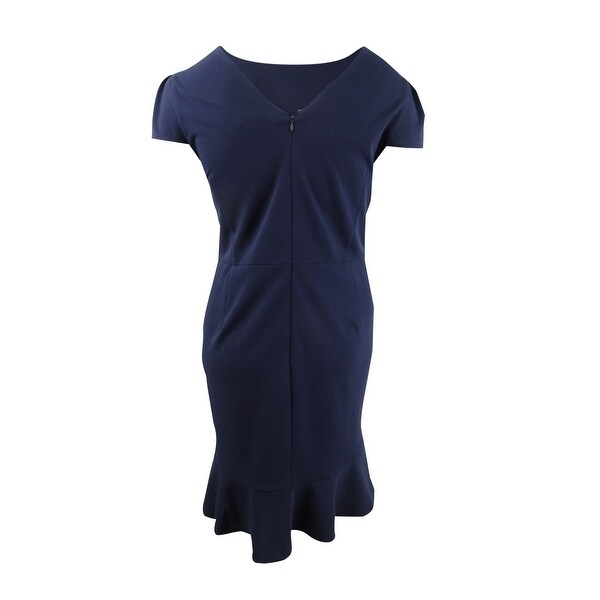 women's plus size navy blue dress