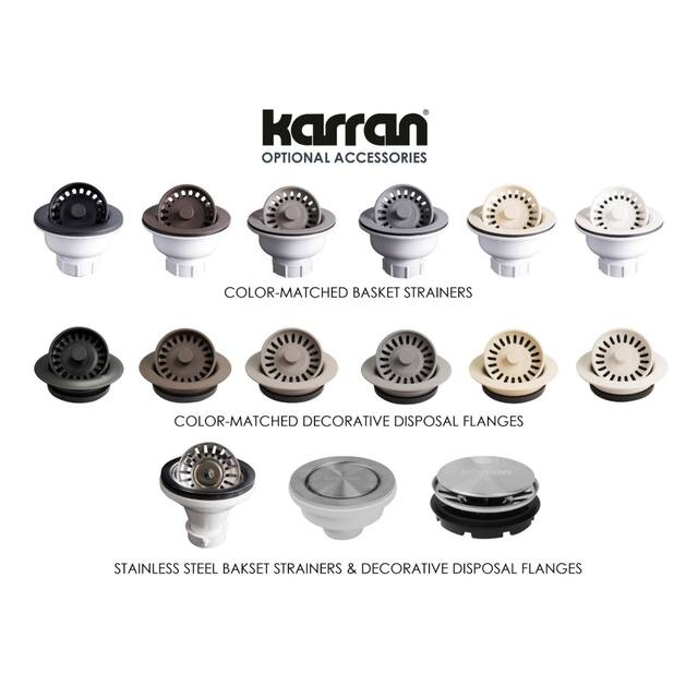 Karran Kitchen Sink Decorative Disposal Flange in Black