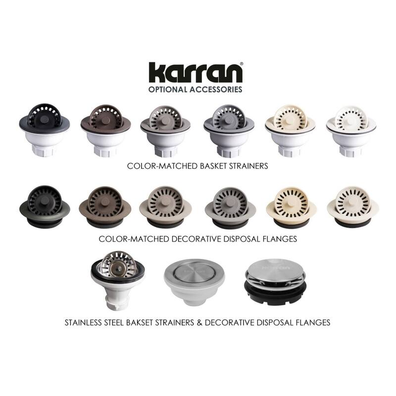 Karran Kitchen Sink Decorative Disposal Flange in Stainless Steel