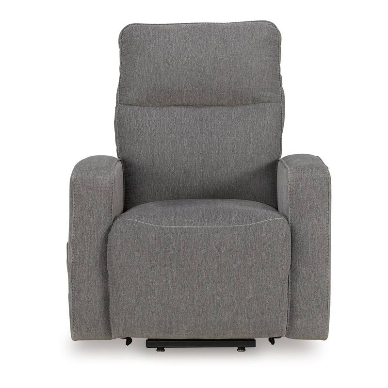 Lawson Power Lift Recliner Chair, Gray Polyester, Soft Foam Cushioned