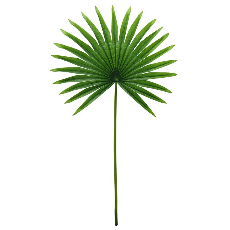 Set of 3 Artificial Fan Palm Leaf Stem Tropical Plant Greenery Foliage 32in - 32" L x 16" W x 0.5" DP