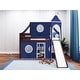 preview thumbnail 100 of 117, JACKPOT Prince & Princess Low Loft Twin Bed, Ladder Slide Tent & Tower