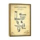preview thumbnail 4 of 10, iCanvas "Laryngoscope Vintage Patent Blueprint" by Aged Pixel Framed Gold - 26x18