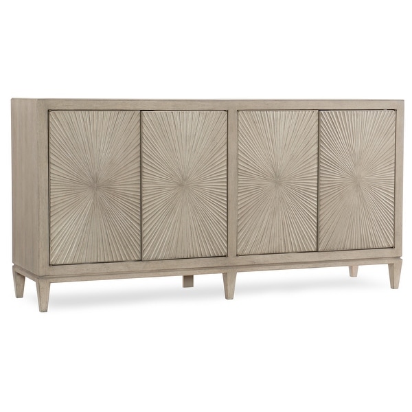 Hooker Furniture 5990-75900-LTWD Elixir 71" Wide Rubberwood and Walnut Sideboard/Buffet - Serene Gray Beige