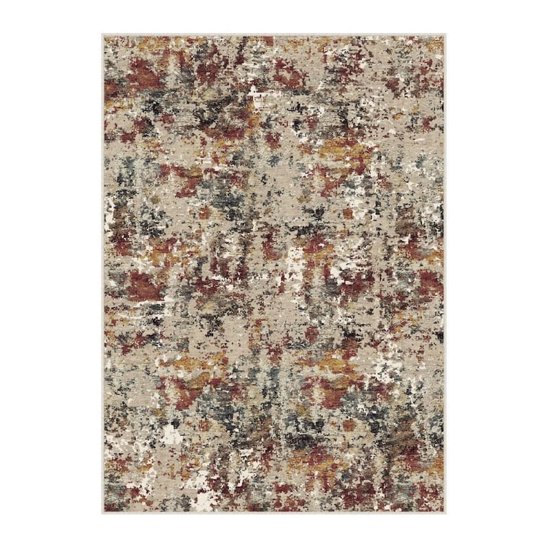 HomeRoots Abstract Modern Rectangle Area Rug