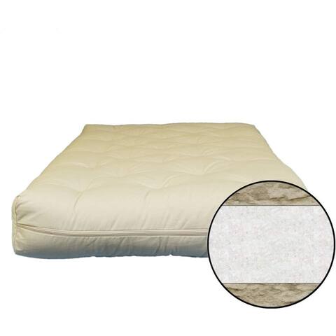 8-inch Cotton and Wool Fiber Futon Bed Mattress
