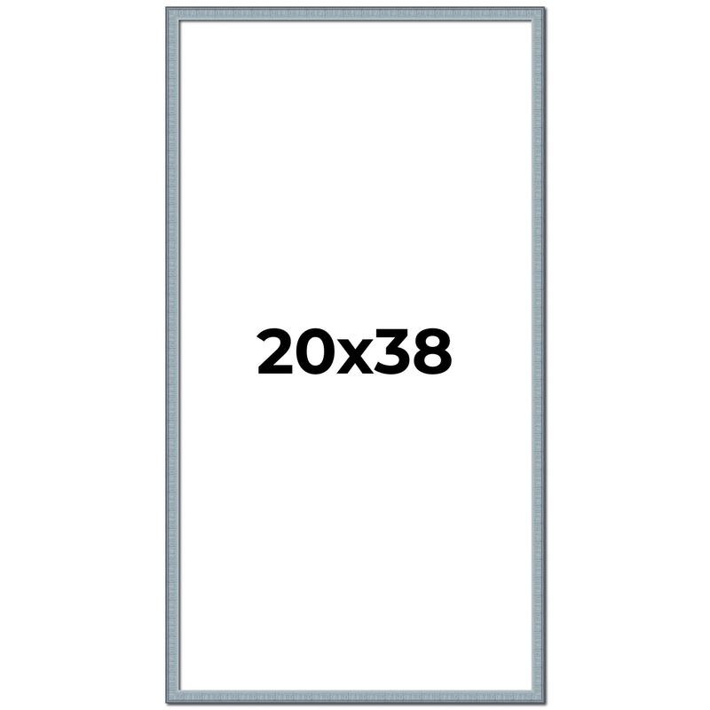 20x38 Frame Rustic Sky Blue Solid Wood Picture Frame | 0.75 Inch