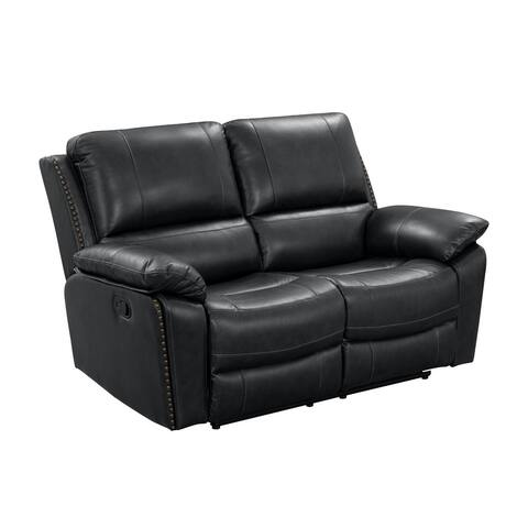 Abbyson Sebastian Top-Grain Leather Reclining Loveseat