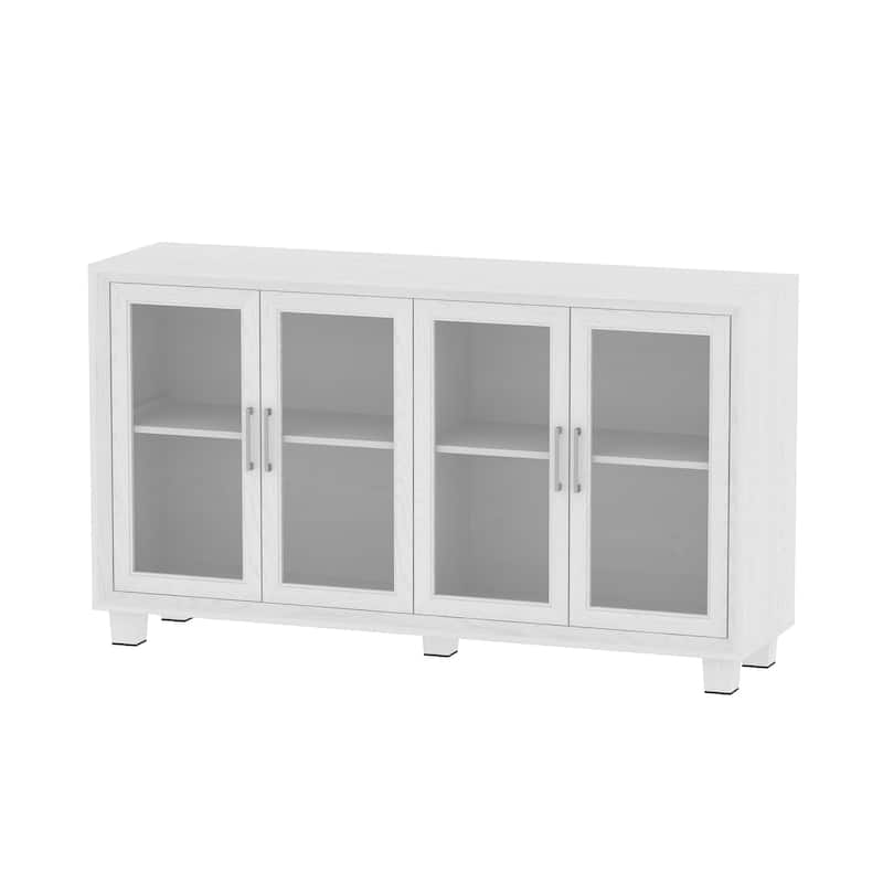 TV Stand for 55 Inch TV Entertainment Center with Doors Media Console