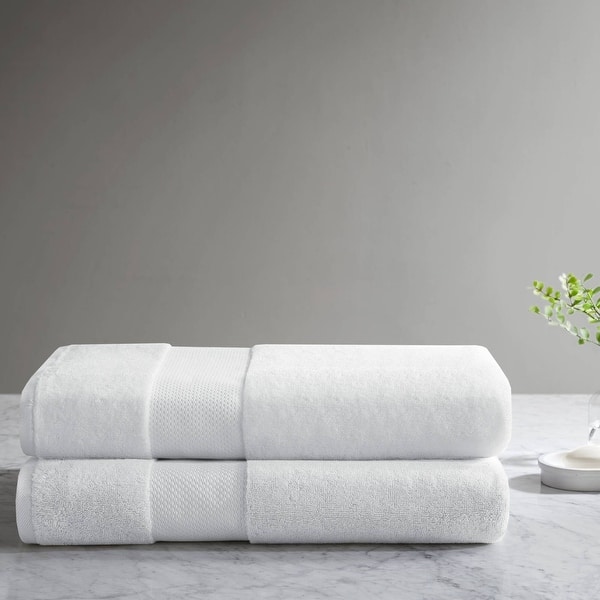 Madison Park Signature Turkish 100% Cotton Bath Sheet 2 Piece Set - 35x70" - 2PK - White
