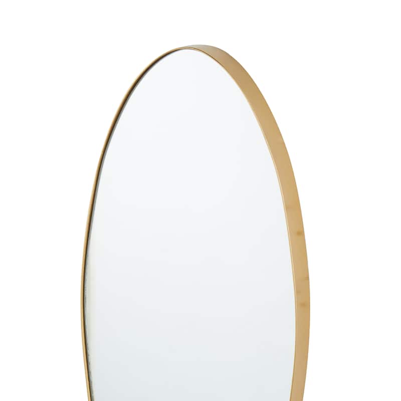 Metal Tall Wavy Wall Mirror - Gold or Black - Roche River Decor