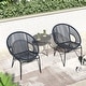 preview thumbnail 29 of 31, Corvus Sarcelles Woven Wicker Indoor/Outdoor Chairs (Set of 2)