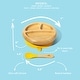 preview thumbnail 2 of 7, Baby Divided Plate With Spoon Bamboo and Silicone