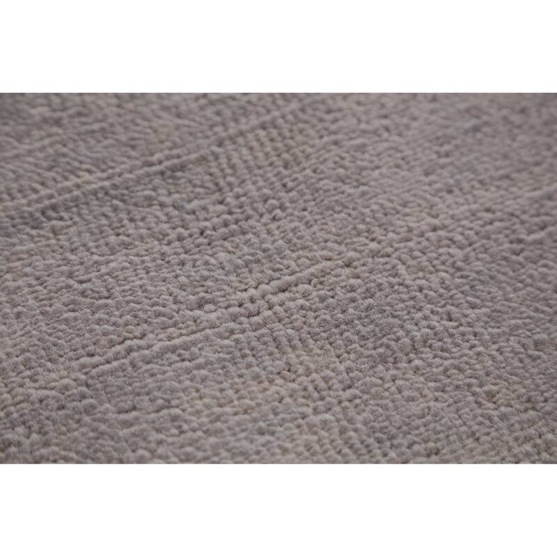 Hand Knotted Oriental 100% Wool Carpet Modern Solid Purples Gabbeh Runner Rug - 10' 1'' X 2' 11''