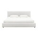 preview thumbnail 3 of 27, Tricia Chenille Upholstered Platform Bed White - King