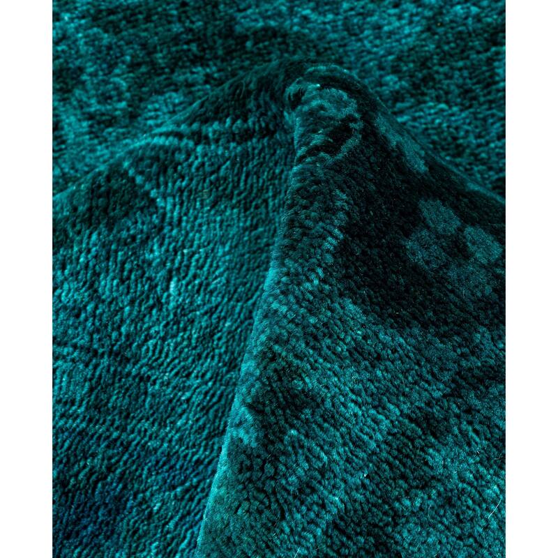 Overdyed One-of-a-Kind Hand-Knotted Area Rug - Green - 3' 1" x 5' 2"