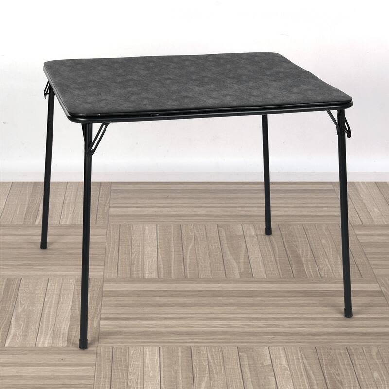 Homy Casa Modern Paded Square Dining Table with Easy-Clean PVC Top
