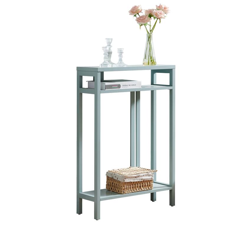 Bisbee Wood 22-inch Console Table with Two Shelves - 22"L x 8"W x 32"H