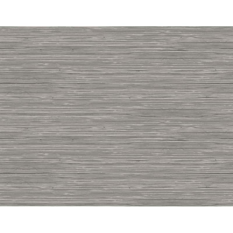 Seabrook Designs Novalee Faux Grasscloth Embossed Vinyl Unpasted Wallpaper - 27 in. W x 27 ft. L - Metallic Charcoal