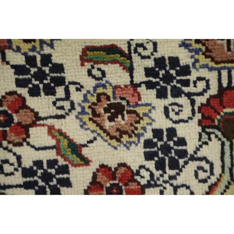 Hand Knotted Oriental 100% Wool Carpet Traditional Geometric Beige & Ivories Tabriz Area Rug - 11' 3'' X 8' 2''