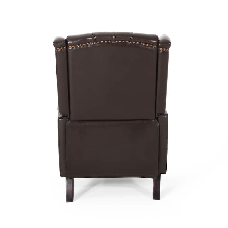 Walter Brown Bonded Leather Recliner Club Chair by Christopher Knight Home
