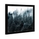 preview thumbnail 3 of 25, Oliver Gal 'Over The Pine' Nature and Landscape Wall Art Framed Print Forest Landscapes - Black, White