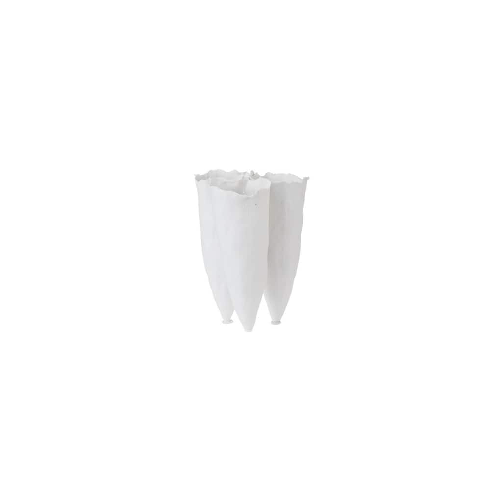 Clustered Conical Shaped Ceramic Vase - 6" - White