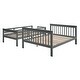 preview thumbnail 17 of 34, Twin Over Full Bunk Bed with Storage Stairs, Full-Length Guardrail