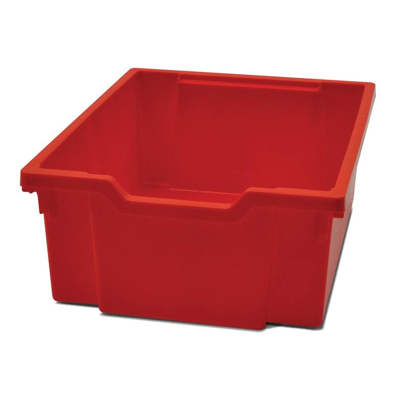 Gratnells Deep F2 Tray, Flame Red, 12.3" x 16.8" x 5.9", Heavy Duty School, Industrial & Utility Bins, Pack of 6