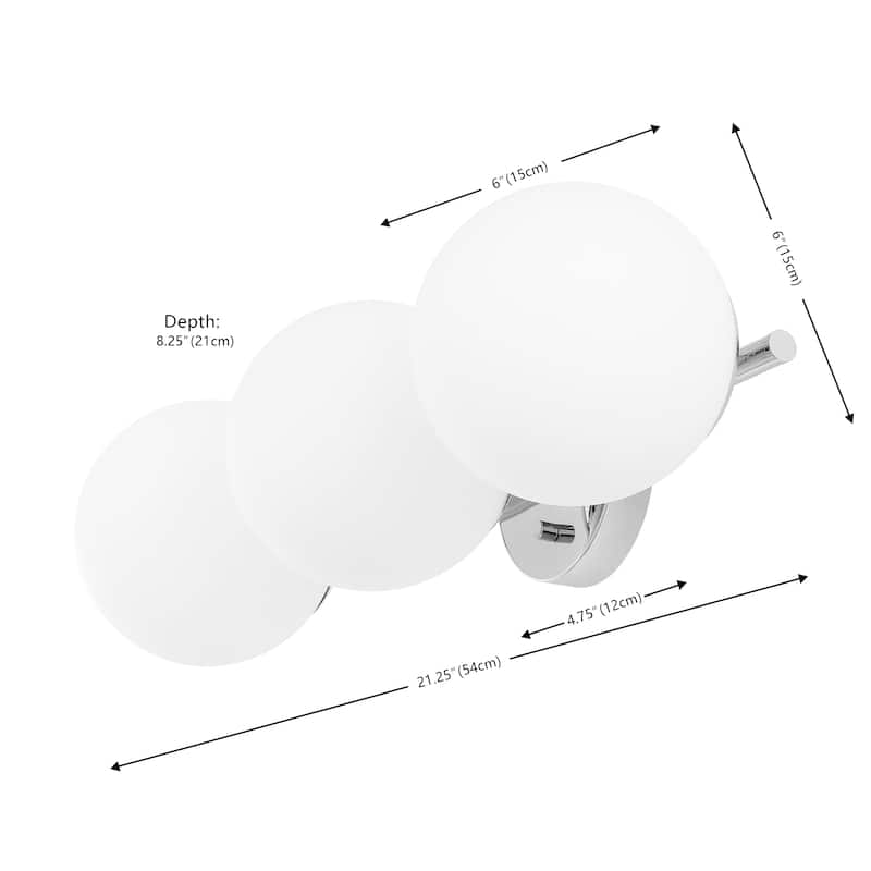 SAFAVIEH Lighting Lambrini 21" Traditional Wall Sconce (3-Bulb) - 6" W x 8" D x 21" H - 21Wx8Dx6H