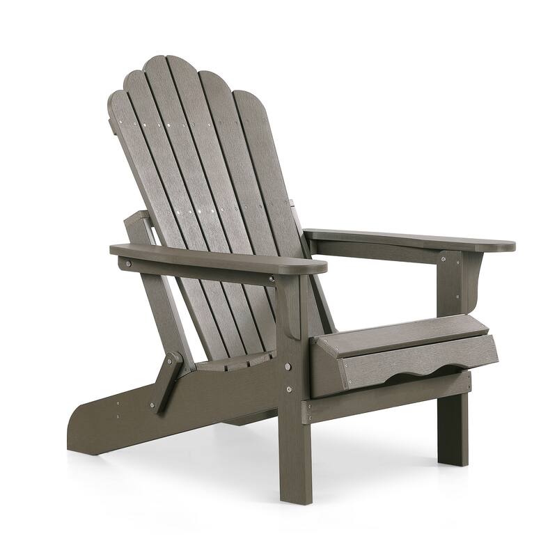 Haven Folding Poly Resin Plastic Adirondack Chair