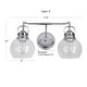 preview thumbnail 9 of 25, Bolha Metal/ Bubbled Glass Vanity Light, Chrome by JONATHAN Y