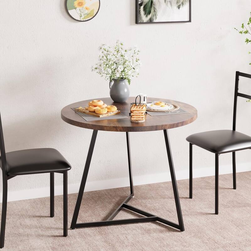 Dining Table Set for 2 with Upholstered Chairs, Kitchen Table and Chairs for 2, 3 Piece Dining Room Table Set