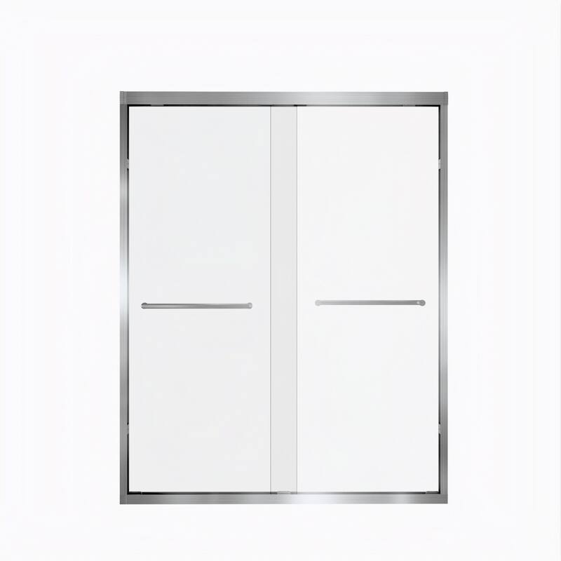 GDFStudio - Landon Modern Double-Sliding Tempered Glass Shower Door Set