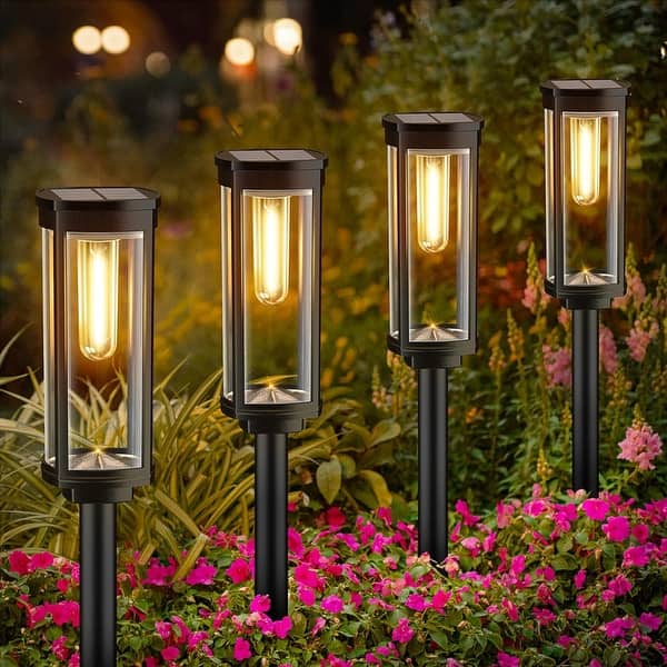 8 Pack Solar Powered Garden Lights - Bed Bath & Beyond
