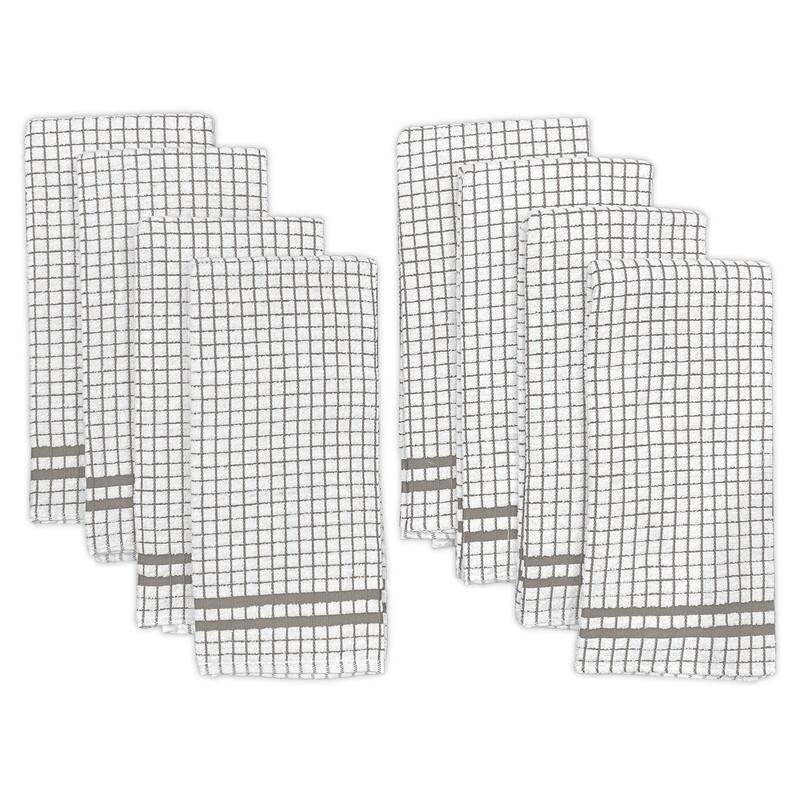 Hampton 8 Piece Kitchen Towel Set - Grey