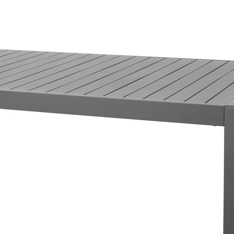 Navan Modern Aluminum Outdoor Dining Table by Christopher Knight Home - 70.00" L x 35.00" W x 30.00" H