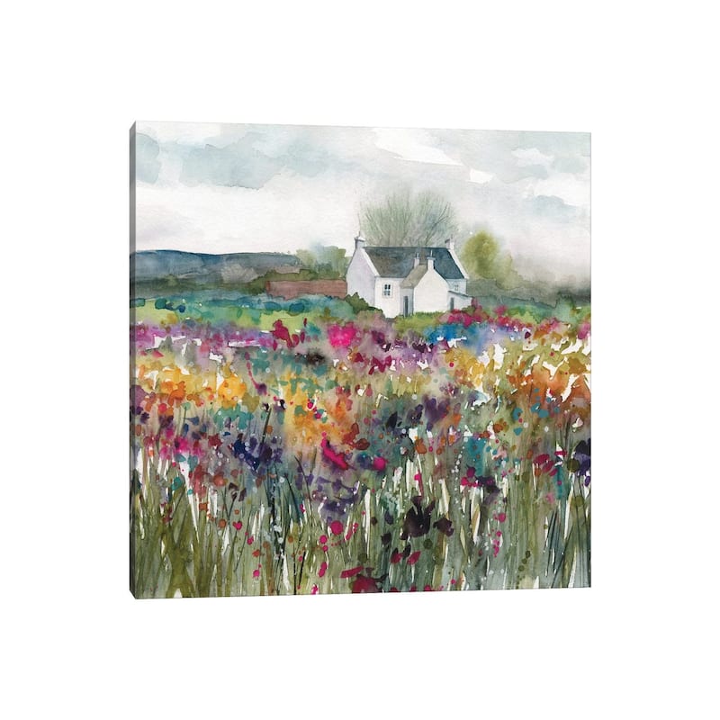 iCanvas "Wildflower Cottage" by Carol Robinson Canvas Print