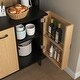 preview thumbnail 8 of 9, 59" H Buffet Sideboard Cabinet with Storage Door & Power Outlet, Farmhouse Coffee Bar Cabinet with Wine Rack