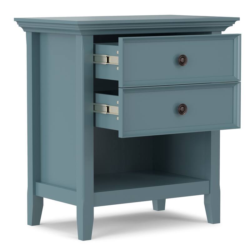 WYNDENHALL Halifax SOLID WOOD 24 inch Wide Bedside Nightstand Table