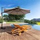 preview thumbnail 8 of 6, Outsunny Folding Lounge Chair, 4-Level Adjustable Tanning Chair with Wheels, Full Flat Patio Lounger with Extendable Table