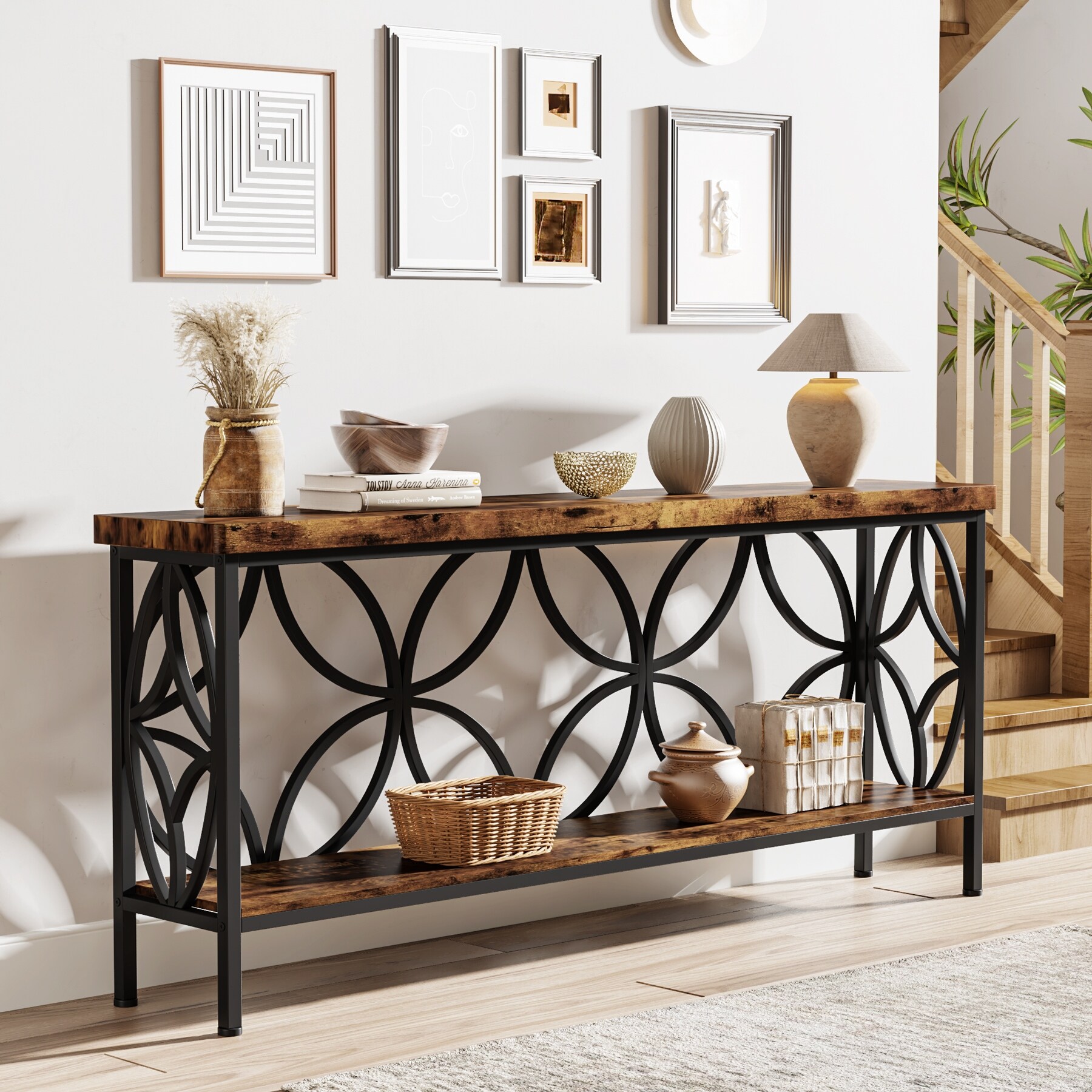 70.9-inch Narrow Console Table with Storage for Entryway