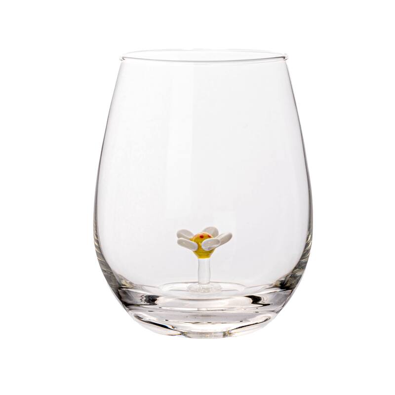 Stemless Wine Glass Set - 3.5"L x 3.5"W x 4.8"H