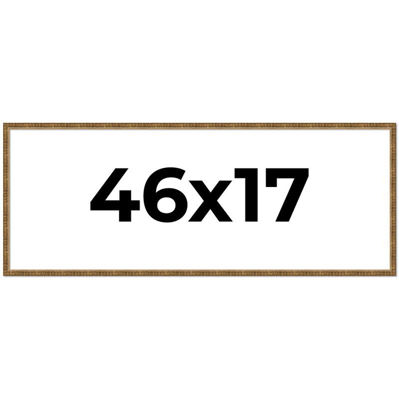 46x17 Frame Gold Solid Wood Picture Frame - Complete Modern Photo