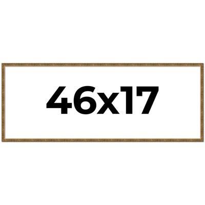 46x17 Frame Gold Solid Wood Picture Frame - Complete Modern Photo