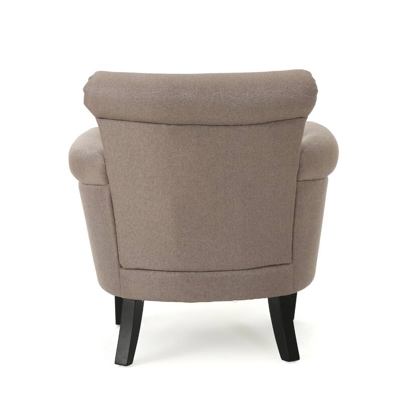 Roomfitters Upholstered Club Chair with Rolled Arms, Nailhead Trim and Cushioned Seat, Stylish Accent Armchair