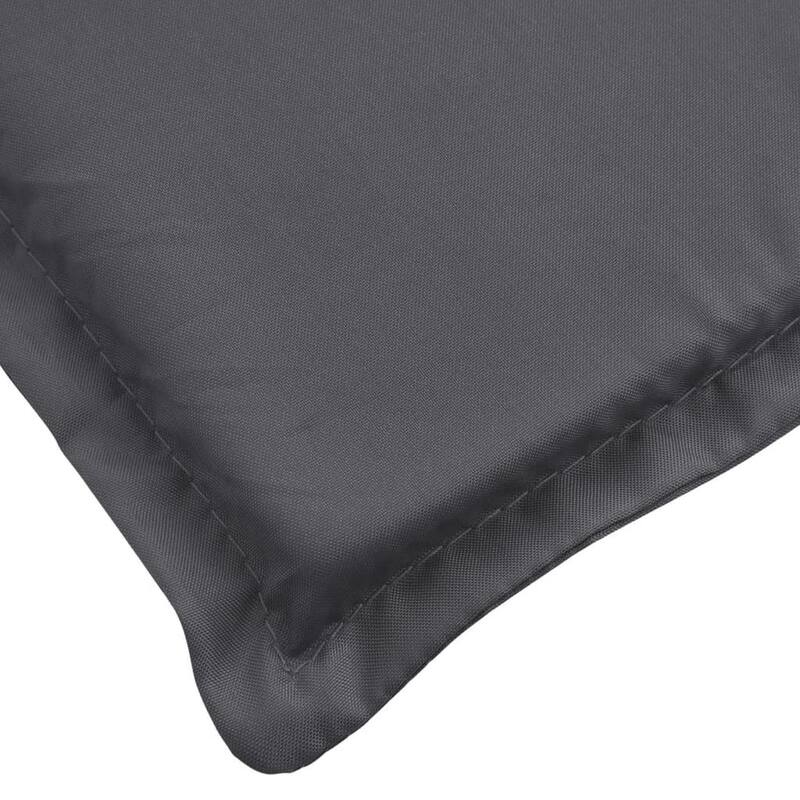 Outdoor Cushion for Lounge Chair, Tufted Dark Gray Oxford Fabric