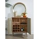 preview thumbnail 5 of 5, Somette Natural & Cement Grey Two Door Bar Cabinet