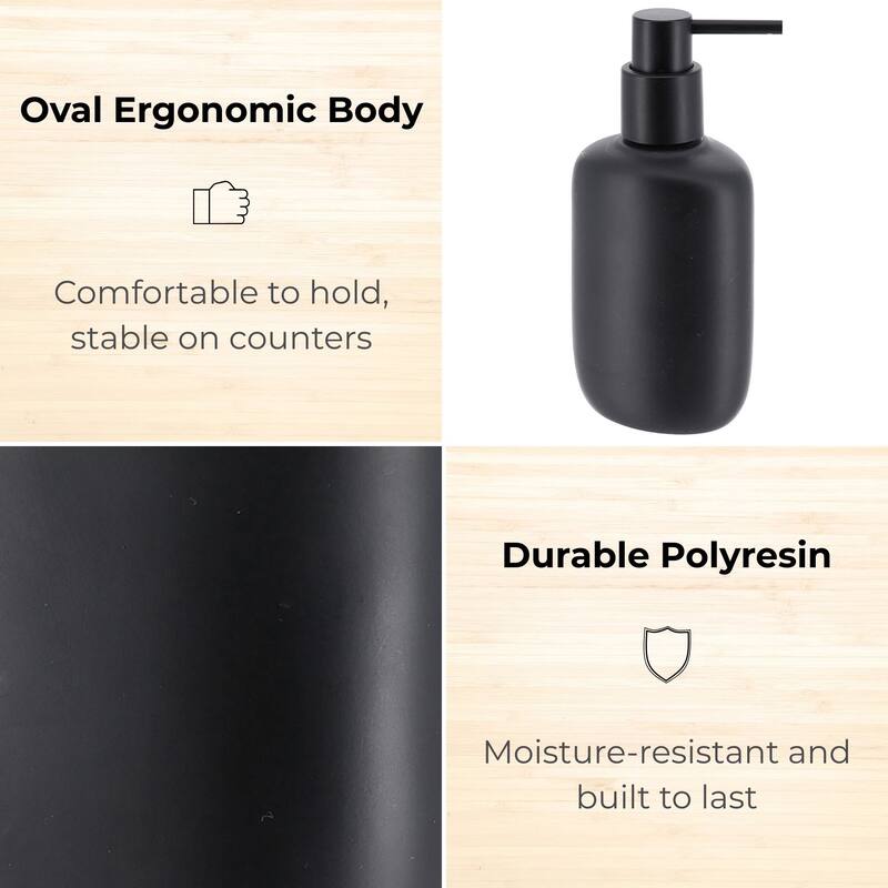 Oval Soap Dispenser - 3.25 L x 2.25 W x 6.75 H