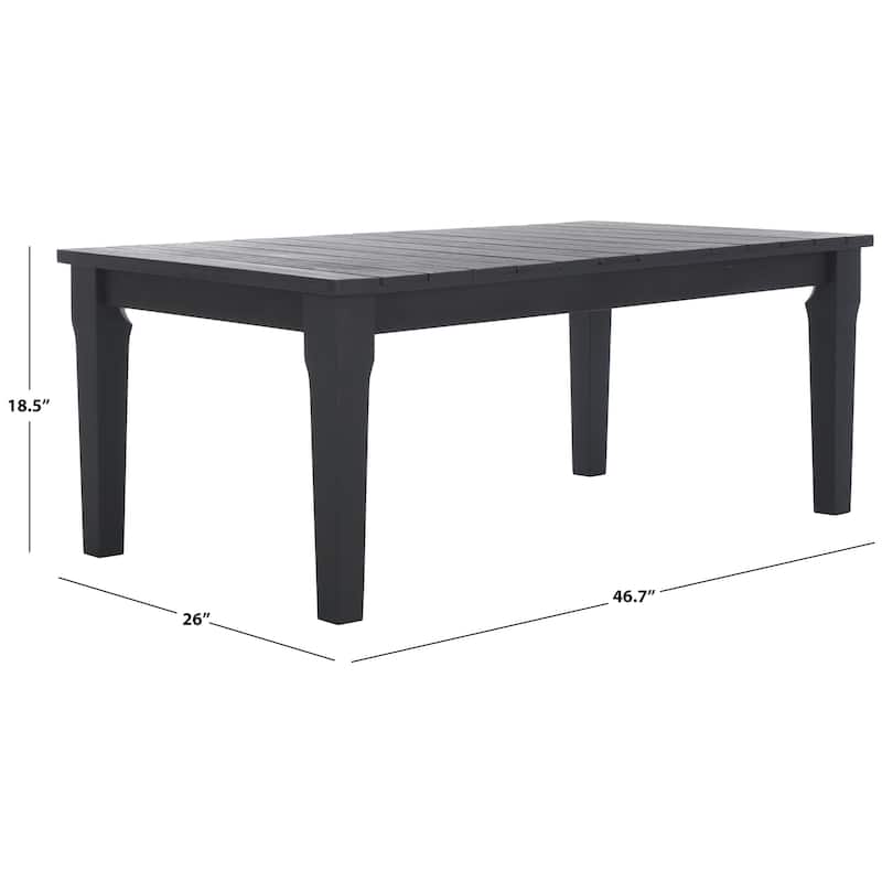 SAFAVIEH Couture Kathern Wood Patio Coffee Table. - 47.4" x 26.4" x 18.5" - 47"W x 26"D x 19"H